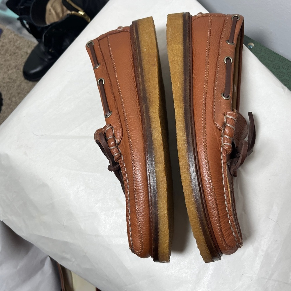 J Crew Camden Crepe-Sole Slip-On Loafer in Pebbled Leather BE388 sz 8.5 - Picture 9 of 14